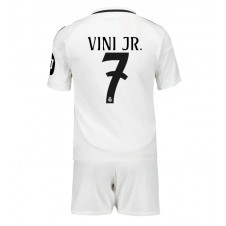 Real Madrid Vinicius Junior #7 Hjemmedraktsett Barn 2024-25 Kortermet (+ korte bukser)